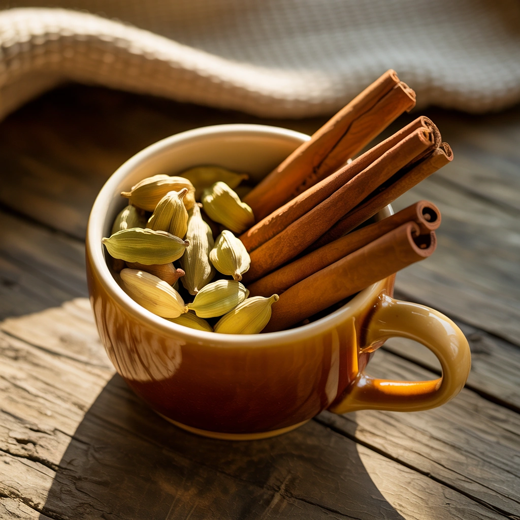Cinnamon and cardamom for digestion