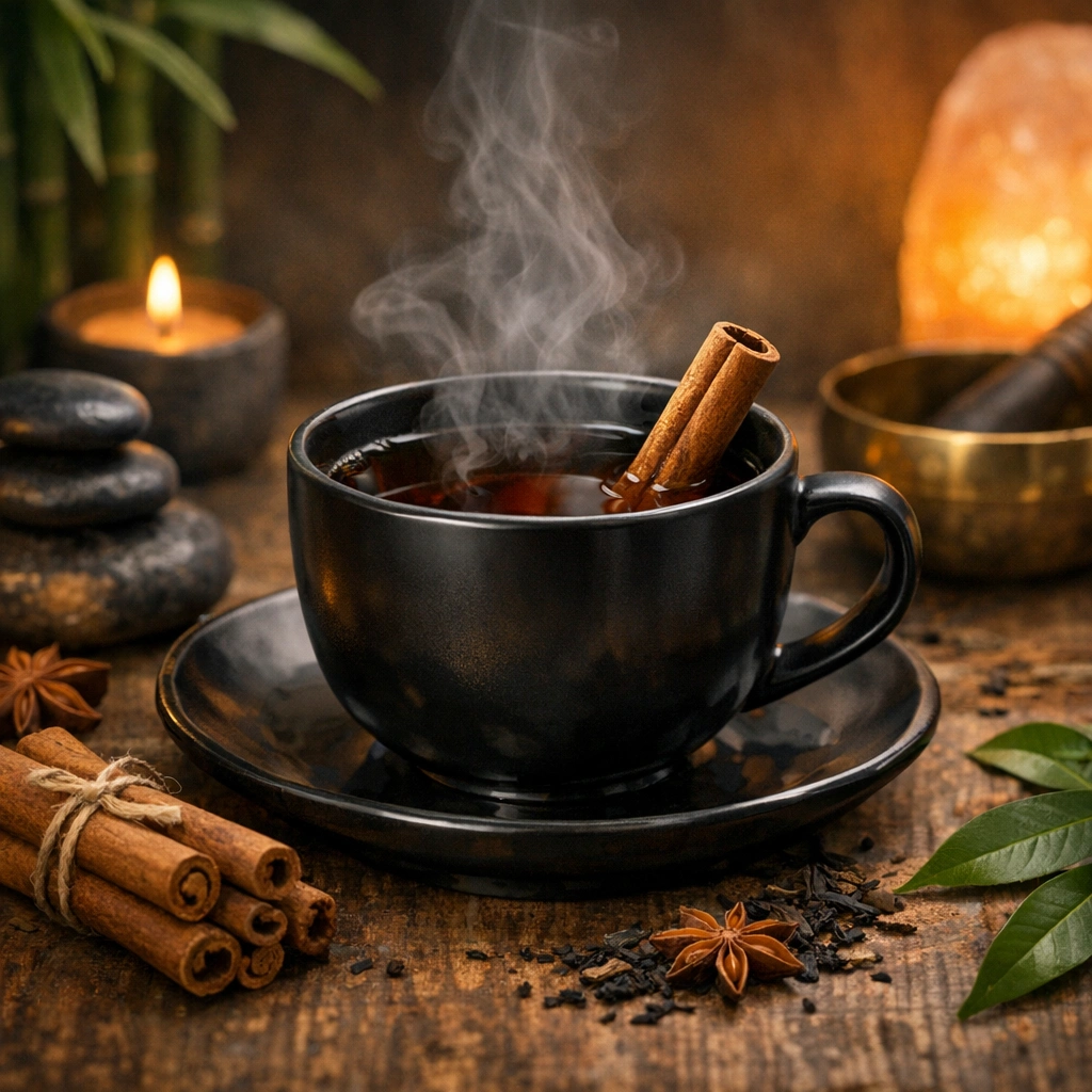 Cinnamon in black tea for focus