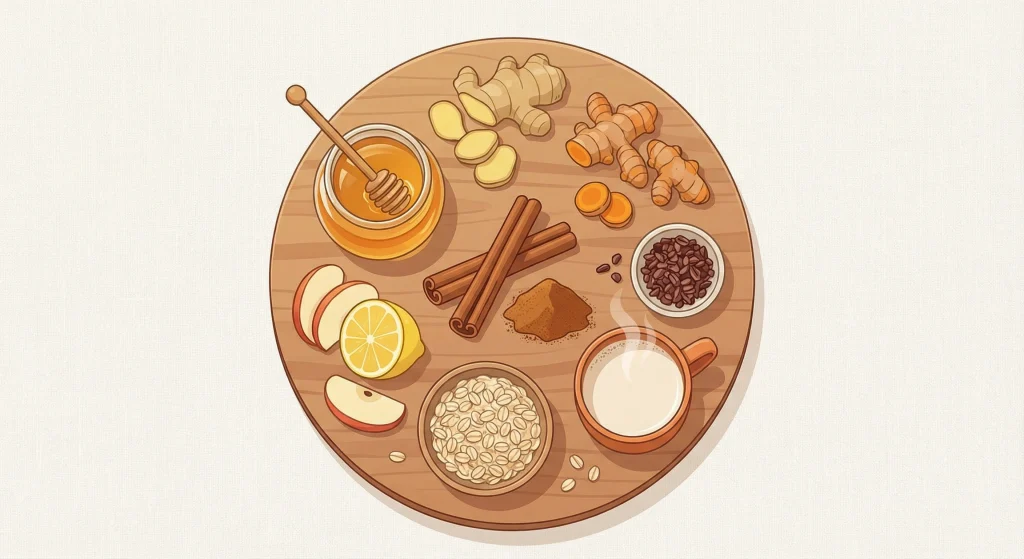 Cinnamon with honey for immunity and sore throat relief